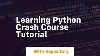 learning python crash course tutorial
