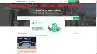 QuickHomes  - Real Estate CMS PHP Script | How To make  Real Estate  website in php 