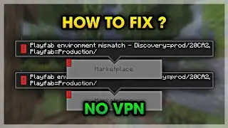 How To FIX “Playfab environment mismatch” Marketplace Not Working In Minecraft PE 🕹️