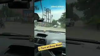 U Turn at Busy Road #drivingtips #ytshorts #shorts