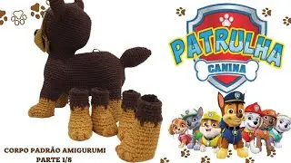 PARTE 1/8- RECEITA CACHORRO AMIGURUMI SEM COSTURA- PATAS E PERNAS- COLEÇAO PATRULHA CANINA 15cm;🐾