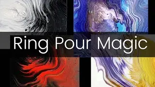 Paint Pouring Compilation - Tree Ring Pour Magic