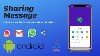 Share message using Intent | 
