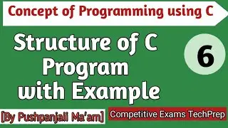 Lec - 2.1 Structure of C Program with Example in Hindi