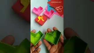 How to make gift box with origami paper