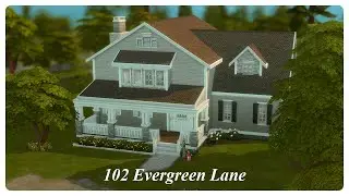 102 Evergreen Lane // No CC Family Home // Sims 4 Speed build