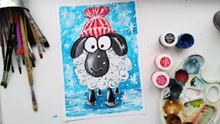 Барашек красками
