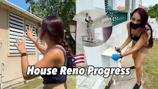 House Renovation: Shed Tour, Peeling Paint & Light/Fan Install (Ep.5) Cabo Rojo, Puerto Rico