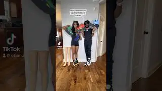 Height comparison to my girl when we wear Orthopedic Jordan’s on both feet