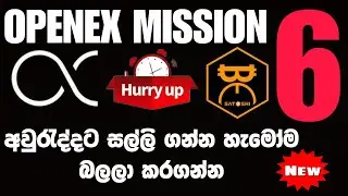 openex mission 6|සල්ලි ගන්න ඕනි හැමෝම කරගන්න|sathoshi new update