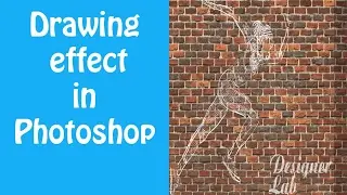 How to Transform  into a Huge Chalk Drawing on a Brick Wall in Photoshop
