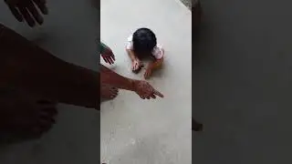 13 month baby touching  feet to grand mother  father  and to mama🤩🥰🥰🥰😘