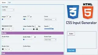 CSS Input Generator (Button, Text, Date, Email...)