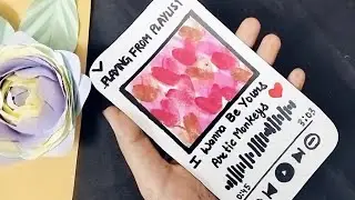 🎧 DIY Spotify Style Card | “I Wanna Be Yours” Love Craft | Handmade Gift Idea 💖 