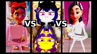 Howcow VS Encanto Dolores VS Isabel - Wrong Heads - Ankha Dance Battle #encanto #howcow #ankha