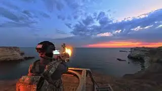 Наш военный работает по ВСУшному беспилотнику тепловизионным комплексом Кречет и ГШГ (КРЫМ)