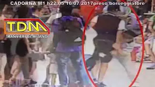 LADRO BORSEGGIATORE DELLA METROPOLITANA PLACCATO DAI PASSEGGERI NELLA FUGA