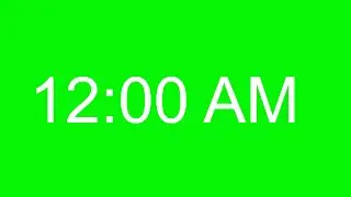 Time Count Down from 1 PM to 12 AM Green Screen video(Clock)