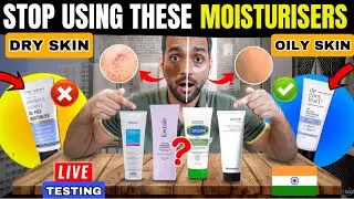 BEST TO WORST MOISTURISER IN INDIA *LIVE TESTING*|Best Moisturiser For Oily/ Dry /Acne Skin Under300