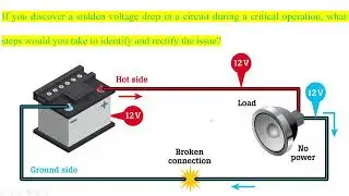 sudden voltage drop in a circuit