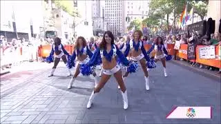 Vid - Dallas Cowboys cheerleaders 240704 NBC studios NYC