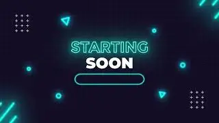Simple Neon Cyan & Black Glowing Twitch Animated Stream Overlay