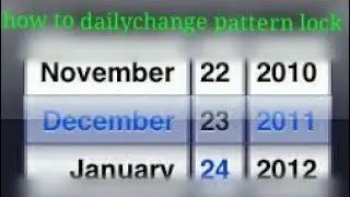 Daily change pattern lock for Android
