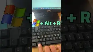 shortcut keys for screen recording on Windows 10 