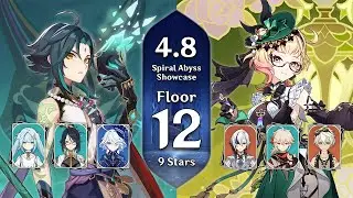FFXX Team & Emilie Burning - 4.8 Spiral Abyss - Floor 12 (9 Stars) Showcase