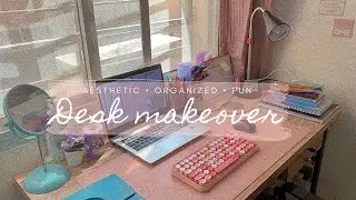 2022 Aesthetic Desk Setup | unboxing (ft. Ajazz Keyboard), stationary organisation & more