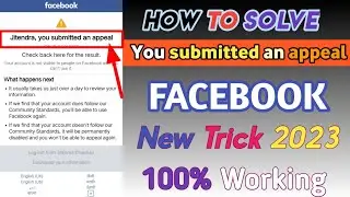How to solve you submitted an appeal facebook problem 2023 || you disagreed with tha decision fb ||