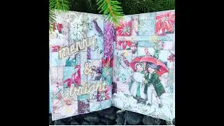 Mixed Media Journal Pages - ShokART Sisters "Vintage Christmas"