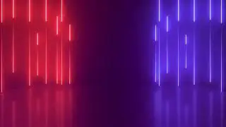 No Copyright Orange and Blue Vertical Glowing Neon Lights Animated Background