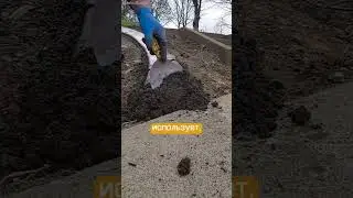 Формирование изогнутого бордюра из бетона