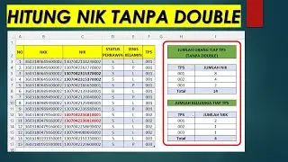 Cara mencari NIK ganda / No KTP sama di excel untuk pps dan ppk