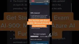 Get started with Azure Exam AI-900