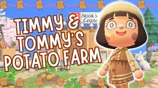 NOOKS CRANNY'S DIAGONAL POTATO FARM | SPEED BUILD | Pink Cottage Core | Let's Play Animal Crossing