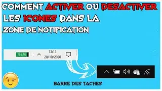 comment afficher les icones dans la barre des taches