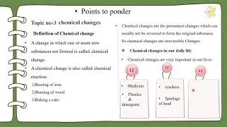 Physical & chemical changes|summary|class-7|NCERT|