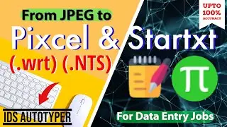JPEG to Pixcel & Startxt notepad (.NTS) Autotyper software For Data Entry Jobs || Autotyper Download
