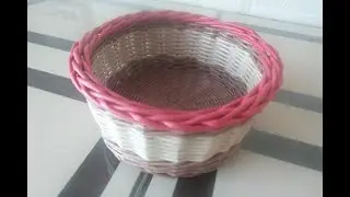 Простая загибка для новичков. Плетение из бумажной лозы.
