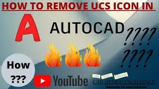 How To Remove UCS Icon in AutoCAD || How to Remove UCS icon on the AutoCAD || How to fix UCS Icon