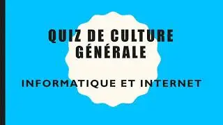 Computer and Internet knowledge test