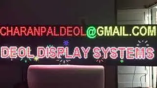 Full color 25" x 101" p10 semi outdoor LED Sign image Video Text Animation display