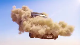Car among the clouds - Phoenix FD - Vray