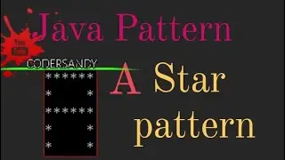 Print  A Alphabet Star Pattern in java l 