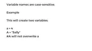 Case Sensitivity in Python