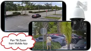 Mobile App PTZ Controls of 4K Pan Tilt Zoom Camera