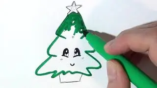 Kako se crta novogodišnja jelka | How to Draw Christmas Tree