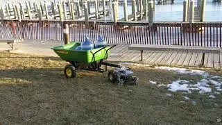 Towing a John Deere Cart with a 2WD Rover